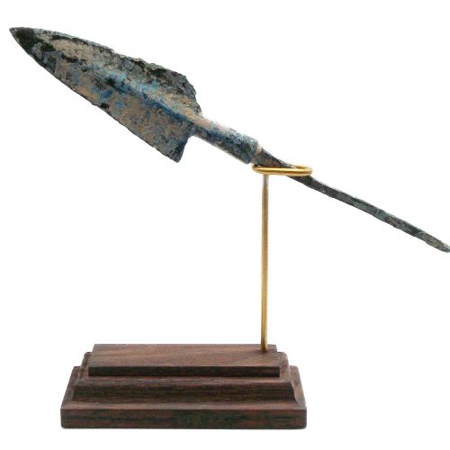 Western Asiatic Bronze Arrow Head on a Custom Made Stand