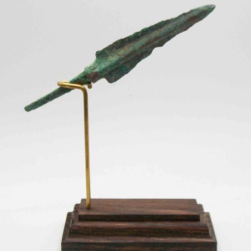 Western Asiatic Bronze Arrow Head on a Custom Made Stand