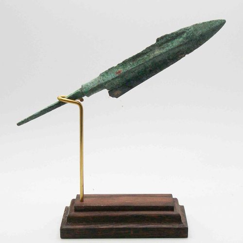 Western Asiatic Bronze Arrow Head on a Custom Made Stand