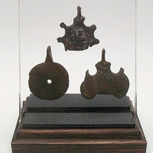 Medieval Knight's Bronze Horse Harness Pendant Trio