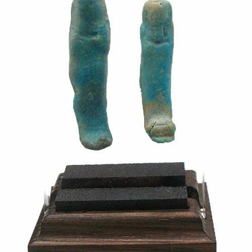 Egyptian Blue/Green Faience Pair of Shabti