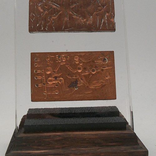 Two Ancient Seal Impression on Copper on Lead
