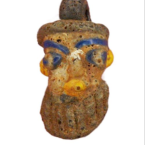 Phoenician or Carthaginian Coloured Glass Head Bead