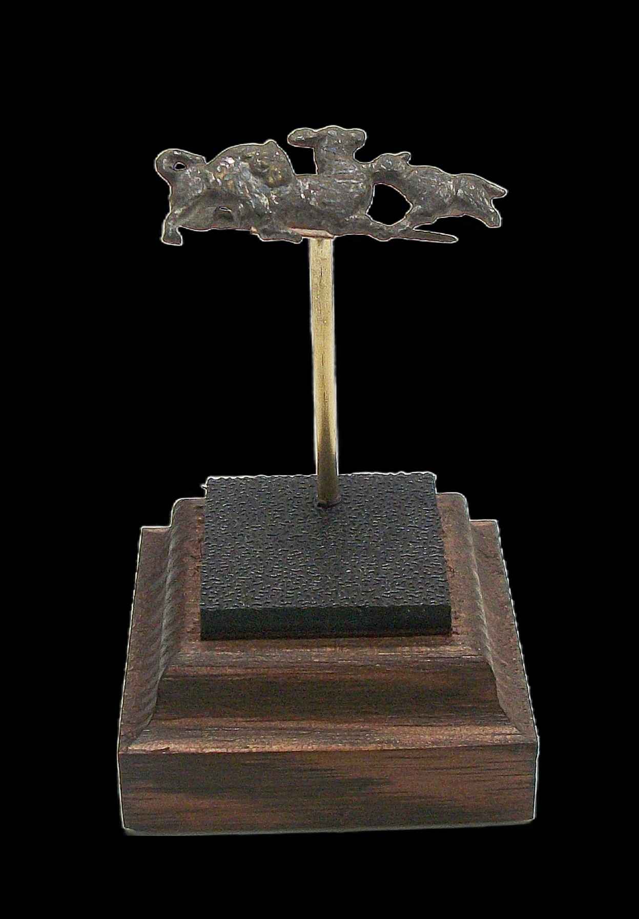 Roman Tinned Bronze Lion and Dog Attacking a Deer Brooch