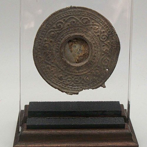 Roman Lead Votive Circular Mirror