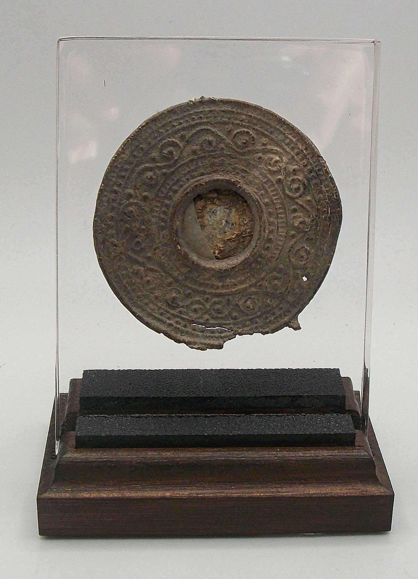 Roman Lead Votive Circular Mirror