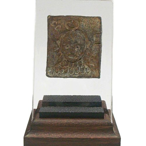 Byzantine Lead plaque with Armoured Bust of a Warrior